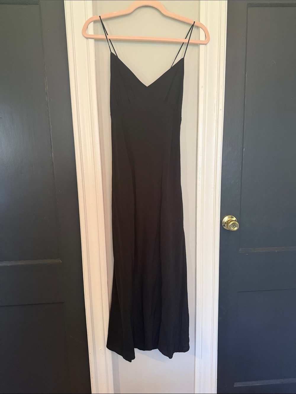 Madewell Black Slip Dress with Spaghetti Straps